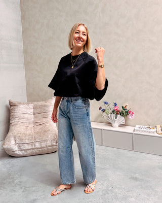 MILO OVERSIZED TEE - BLACK - By Lenz