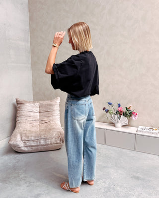 MILO OVERSIZED TEE - BLACK - By Lenz