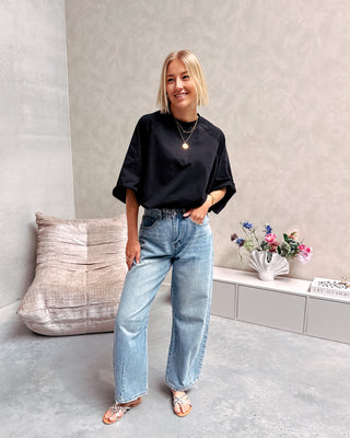 MILO OVERSIZED TEE - BLACK - By Lenz
