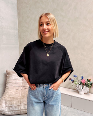 MILO OVERSIZED TEE - BLACK - By Lenz