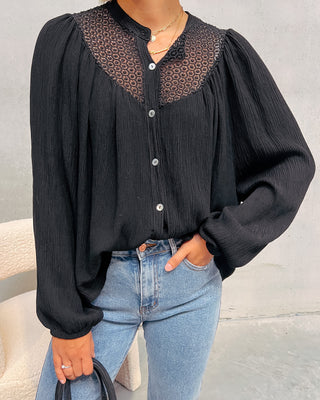 LAURENCE BLOUSE - BLACK - By Lenz