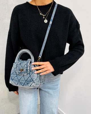 DARCY DENIM BAG - BLUE