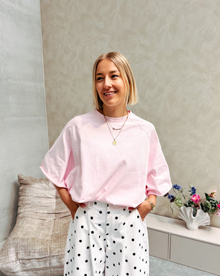 MILO OVERSIZED TEE - BABY PINK - By Lenz