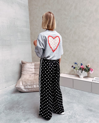 SWEETHEART LACE TEE - GREY - By Lenz