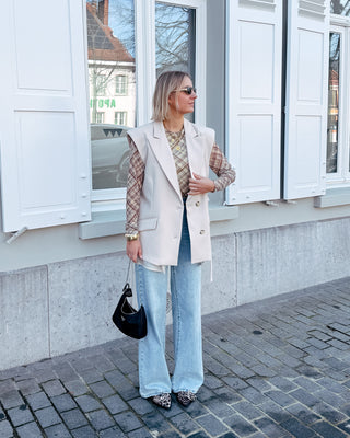 GERALDINE GILET - BEIGE - By Lenz