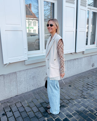 GERALDINE GILET - BEIGE - By Lenz