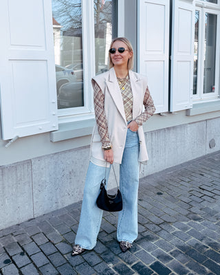 GERALDINE GILET - BEIGE - By Lenz