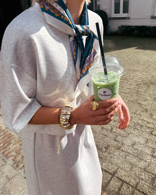 PETIT SCARF - BLUE/BRIGHT FLOWERS - By Lenz