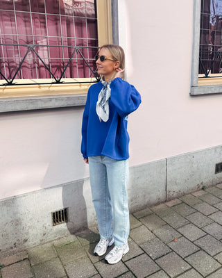 MOMMY SWEATER - COBALT BLUE/LIGHT BLUE - By Lenz