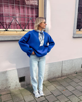 MOMMY SWEATER - COBALT BLUE/LIGHT BLUE - By Lenz