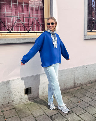MOMMY SWEATER - COBALT BLUE/LIGHT BLUE - By Lenz