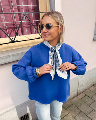 MOMMY SWEATER - COBALT BLUE/LIGHT BLUE - By Lenz