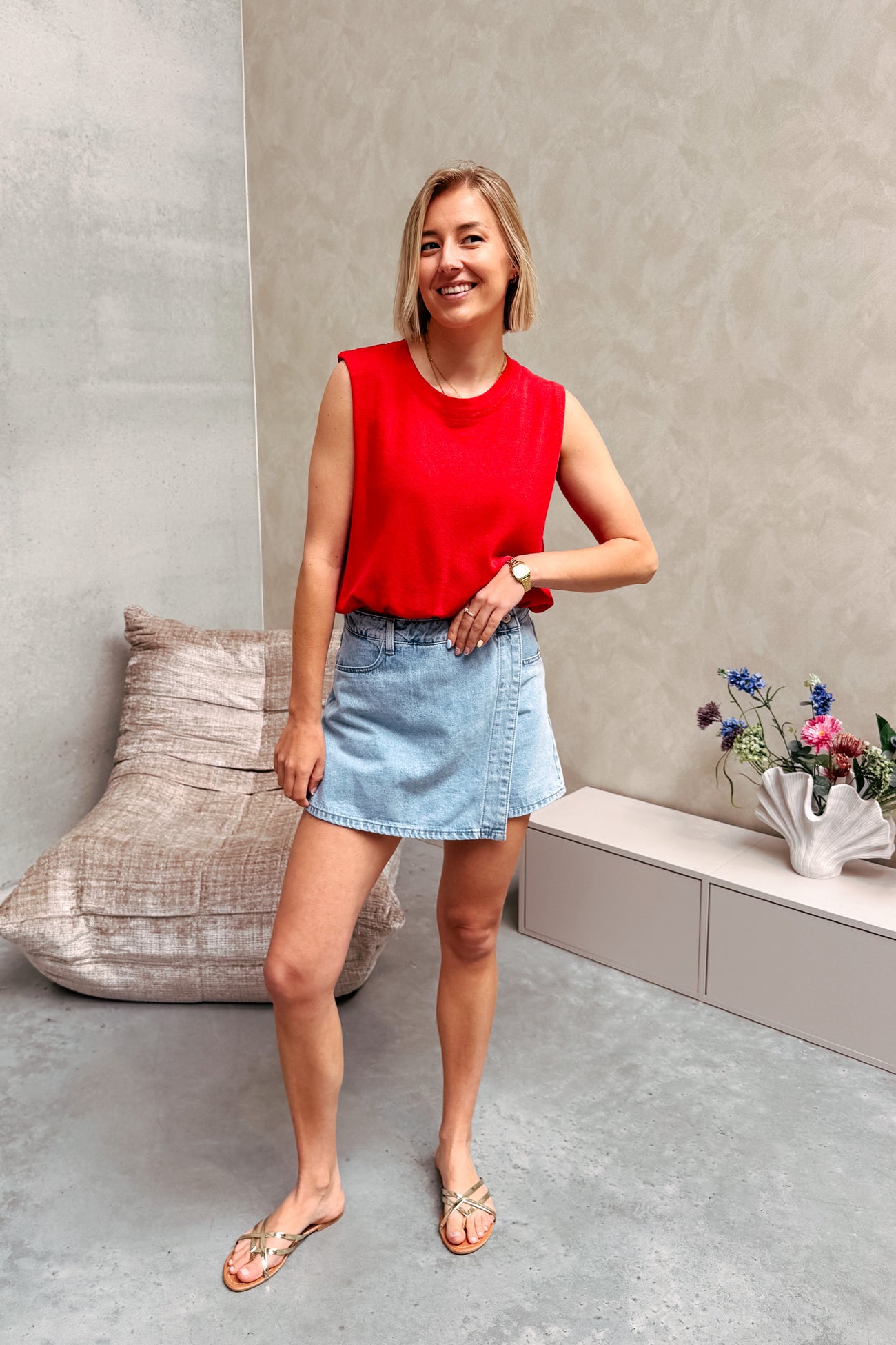 PERFECT BALLOON TOP - RED – By Lenz