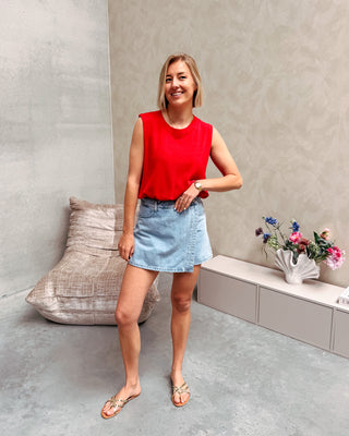 PERFECT BALLOON TOP - RED - By Lenz