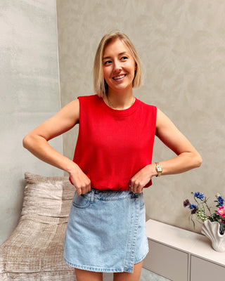 PERFECT BALLOON TOP - RED - By Lenz