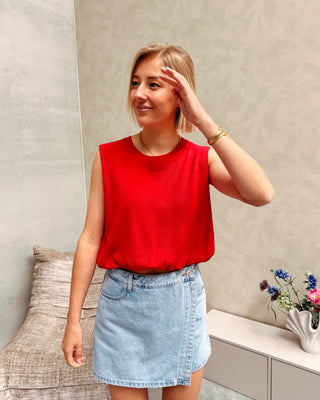 PERFECT BALLOON TOP - RED - By Lenz