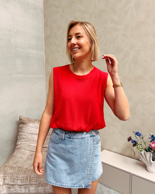 PERFECT BALLOON TOP - RED - By Lenz
