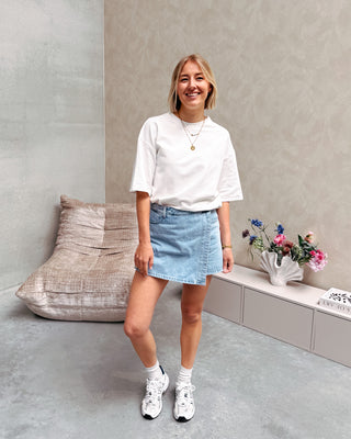 SWEETHEART LACE TEE - WHITE - By Lenz