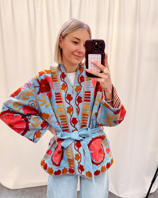 VIE JACKET - DENIM BLUE/MULTI FLOWERS - By Lenz