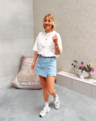 SWEETHEART LACE TEE - WHITE - By Lenz