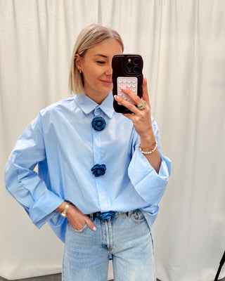 BABY BLUE BLOSSOM BLOUSE - By Lenz