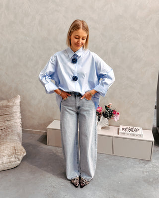 BABY BLUE BLOSSOM BLOUSE - By Lenz
