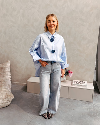 BABY BLUE BLOSSOM BLOUSE - By Lenz