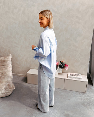 BABY BLUE BLOSSOM BLOUSE - By Lenz