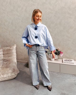 BABY BLUE BLOSSOM BLOUSE - By Lenz