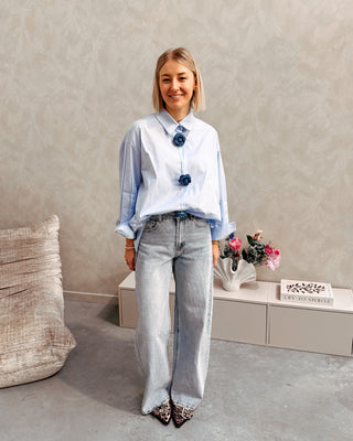 BABY BLUE BLOSSOM BLOUSE - By Lenz