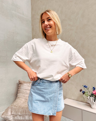 SWEETHEART LACE TEE - WHITE - By Lenz