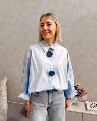 BABY BLUE BLOSSOM BLOUSE - By Lenz