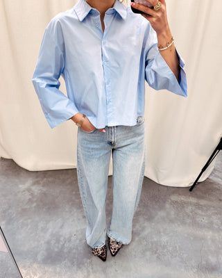 DARLING DAY BLOUSE - LIGHT BLUE - By Lenz