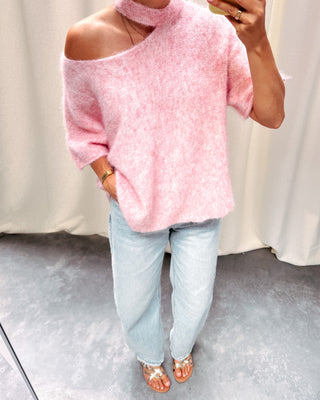 TRUDY KNITTED TEE - ROSE