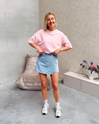 SWEETHEART LACE TEE - PINK - By Lenz