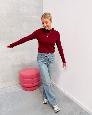 BREE BOW JEANS - BLUE - By Lenz