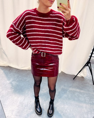 SCARLET STRIPED KNIT - RED - By Lenz