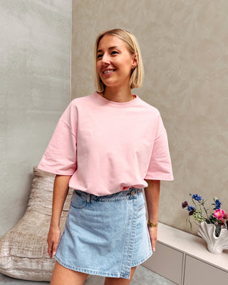 SWEETHEART LACE TEE - PINK - By Lenz