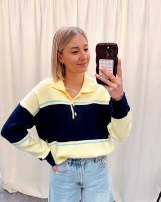 MAYA KNIT - YELLOW/BLUE - By Lenz