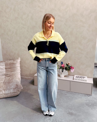 MAYA KNIT - YELLOW/BLUE - By Lenz