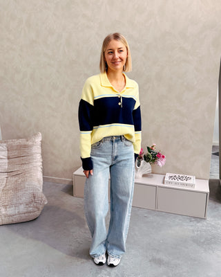 MAYA KNIT - YELLOW/BLUE - By Lenz