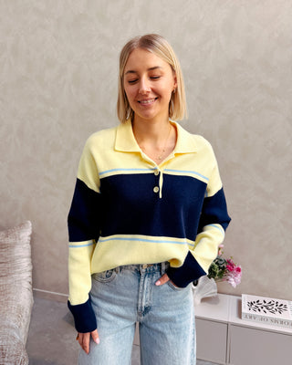 MAYA KNIT - YELLOW/BLUE - By Lenz