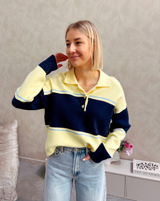 MAYA KNIT - YELLOW/BLUE - By Lenz