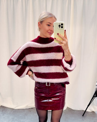 LOLA WINTER KNIT - BURGUNDY/ROSE - By Lenz