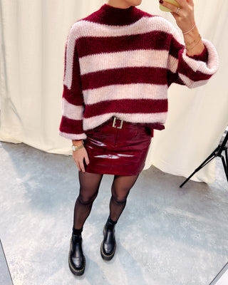 LOLA WINTER KNIT - BURGUNDY/ROSE - By Lenz