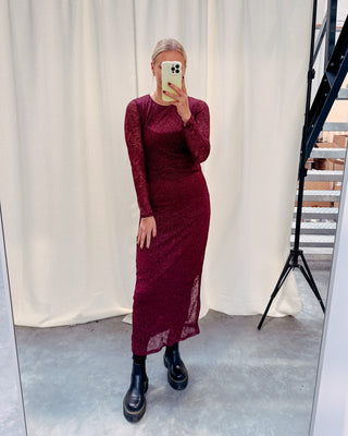 STARLIT GRACE DRESS - BURGUNDY - By Lenz