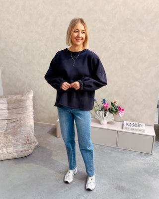 DOGMOM SWEATER - NAVY BLUE/BURGUNDY - By Lenz