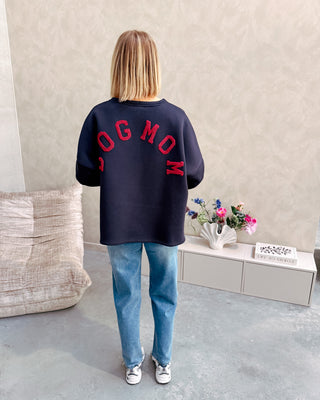 DOGMOM SWEATER - NAVY BLUE/BURGUNDY - By Lenz
