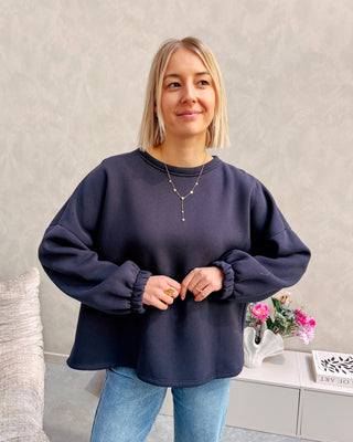 DOGMOM SWEATER - NAVY BLUE/BURGUNDY - By Lenz