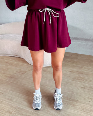 SASCHA SWEAT SKIRT - BURGUNDY